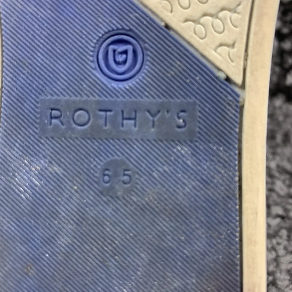 Rothy's The Sneaker Gray Camo Slip On Round Toe Flats Shoes Womens Size 6.5